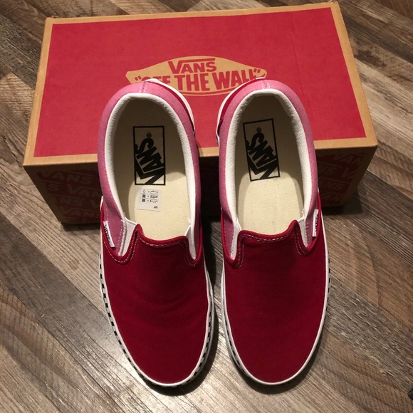 Vans Authentic red/pink checkerboard slip one - Picture 6 of 6